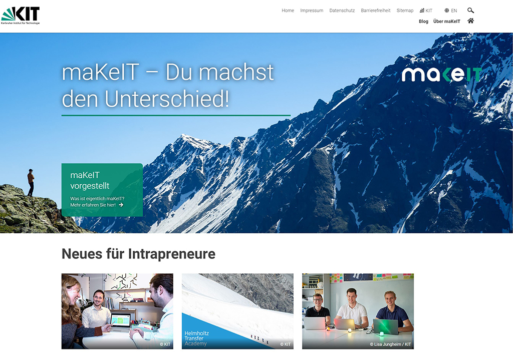 Webseite von maKeIT
